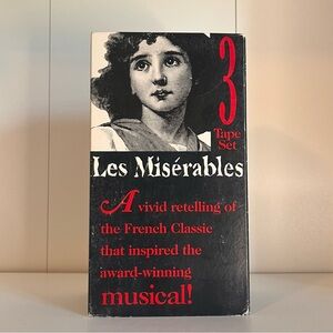 1994 Les Misérables three VHS tape set French musical vintage
